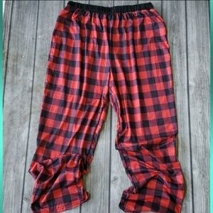 Unisex Christmas Pajama Pants Buffalo Plaid Sz XL